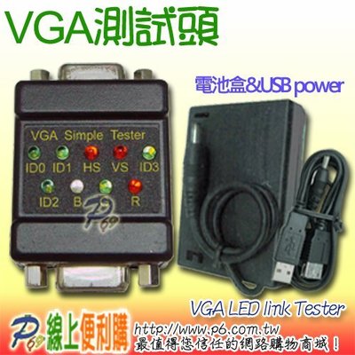 VGA HD-15 Cable 測試頭 UL2919 Cable Tester With USB power cable