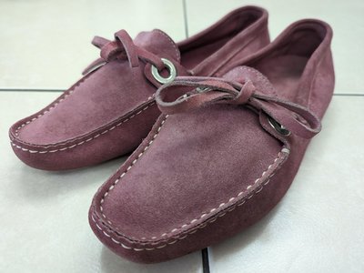 義大利製造 Bally 粉紅色真皮開車鞋 几皮休閒鞋 36.5