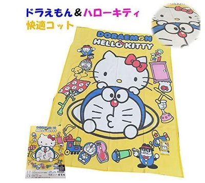 鼎飛臻坊 HELLO KITTY 凱蒂貓 小叮噹 哆啦A夢 聯名款 柔軟 棉毛毯 毯被 日本製 日本正版