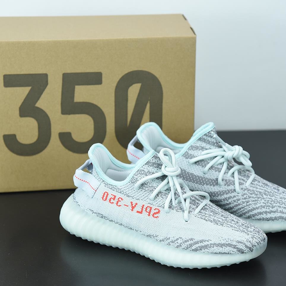 ADIDAS YEEZY BOOST 350 V2 BLUE TINT 冰藍斑馬慢跑鞋男鞋B37571