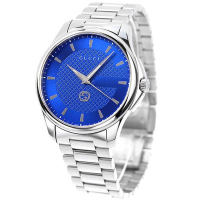 GUCCI  古馳 YA126371 手錶 40mm 藍色面盤 藍寶石鏡面 不鏽鋼錶帶 女錶 男錶