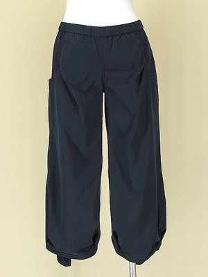 貞新 a la sha 日本專櫃 藍莓的藍鼠尾口袋棉質花苞褲飛鼠褲七分褲S號(54291)