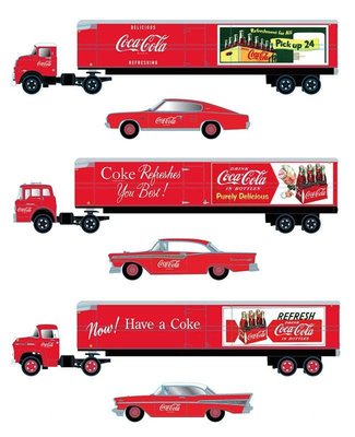 【預購商品】M2 Machines 1:64 Coca-Cola 可口可樂 貨車雙車組合套裝【免訂金】