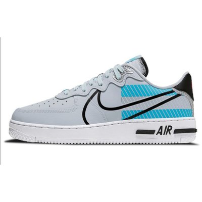 【正品】3M x Nike Air Force 1 React 灰藍 男女款 CT3316-001潮鞋