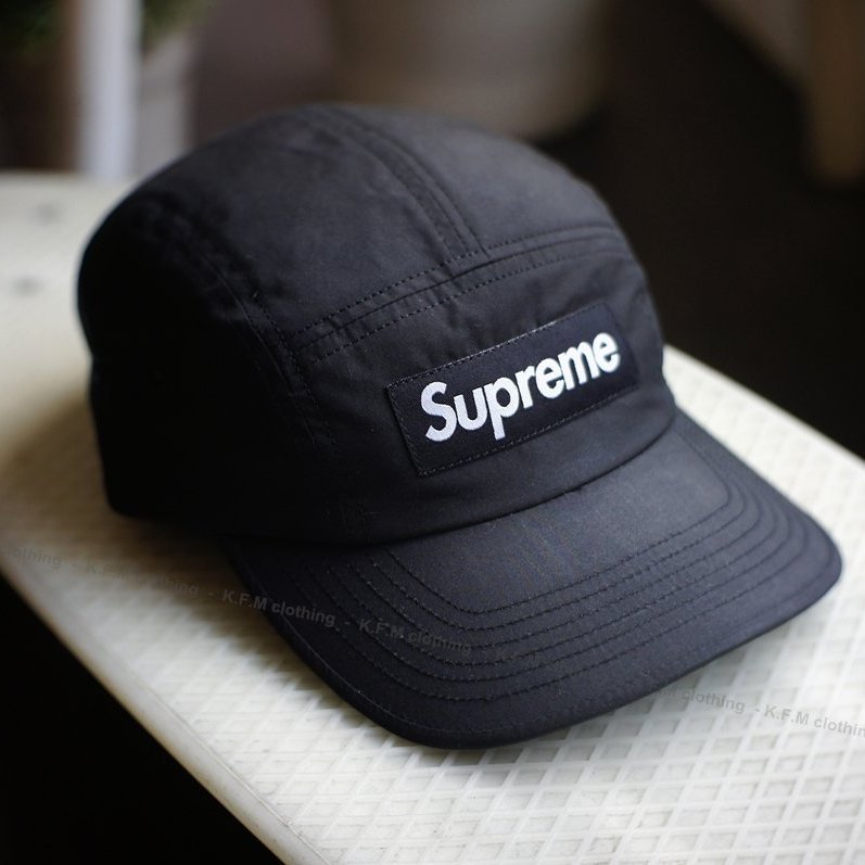 K.F.M 】Supreme Barbour Waxed Cotton Camp Cap 英國皇家品牌聯名油布 