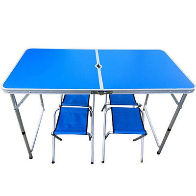 【戶外桌椅 桌椅組】DJ-6712 摺疊桌椅-輕便型鋁框桌椅組 折疊桌椅 露營桌椅組 桌椅 餐桌椅組合【小潔大批發】