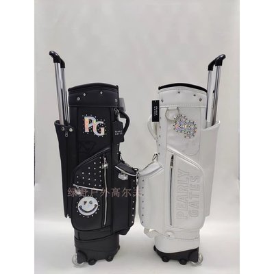 新款PEARLYGATES高爾夫球包帶輪拉桿球袋便攜式男女通用款防水包~特價