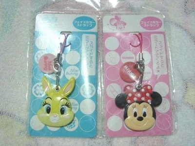 [點點藍]日本帶回Disney store 米妮、邦妮兔小鏡子手機吊飾書包背包掛飾(隨身鏡)*二選一*
