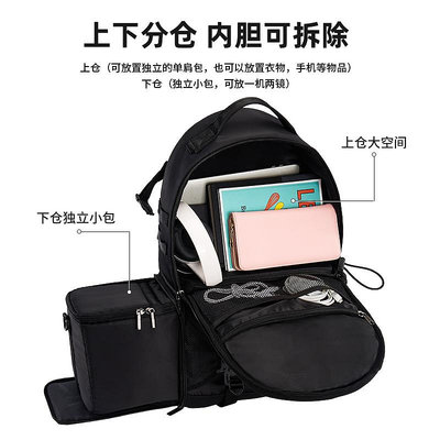 Cwatcun香港品牌雙肩側取相機單反攝影背包鏡頭收納內膽包適用于索尼佳能尼康相機包