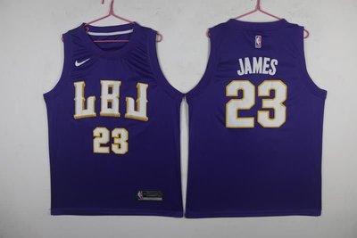 勒布朗·詹姆士(LeBron James)NBA洛杉磯湖人隊 LBJ 紫色 球衣 23號