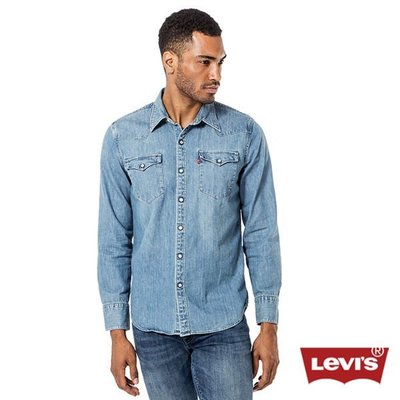 Levi's牛仔襯衫 / V型雙口袋 / 淺色水洗 / 經典延續款 / Levis  65816-0116