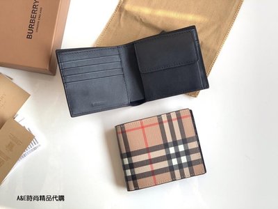 【熱賣精選】Burberry 巴寶莉 經典英式浪漫 小牛皮格紋 (2)錢包 短夾 美國outlet