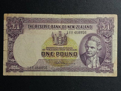 1967年紐西蘭 ONE POUND 紙鈔