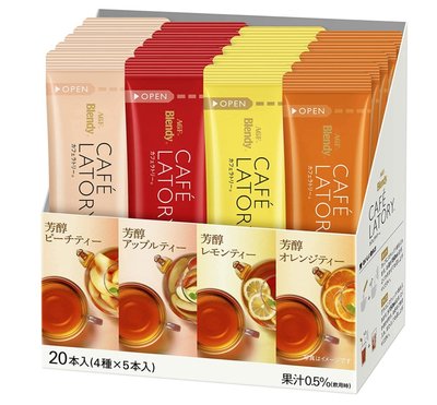 《FOS》日本 AGF Blendy 綜合水果茶 4種 (共20入)  即溶沖泡 上班族 下午茶 熱銷 2022新款
