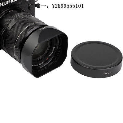 鏡頭遮光罩號歌 富士 XF 18-55mm F2.8-4 鏡頭 XT5配件新款方形金屬遮光罩鏡頭消光罩
