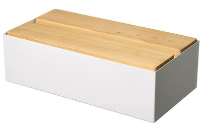 18817c 日本製 好品質  木頭製 日式面紙盒 衛生紙盒 白色 紙巾盒 送禮禮品