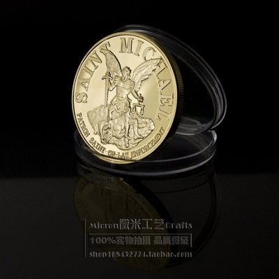 幕司收藏屋~美國圣邁克爾金幣 硬幣錢幣收集把玩精品工藝品相十品分幣紀念幣
