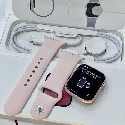 【艾爾巴二手】Apple Watch S9 45mm GPS 粉鋁/粉運動錶帶S/M#二手手錶#保固中#彰化店HQK4R