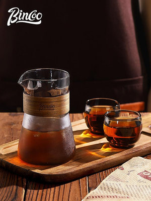 咖啡器具 Bincoo手沖咖啡壺套裝分享壺帶杯高硼硅玻璃帶托盤手磨咖啡機套裝