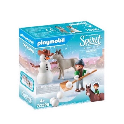 全新 摩比 Playmobil 70398 紅蘿蔔鼻的雪人驢子與男孩