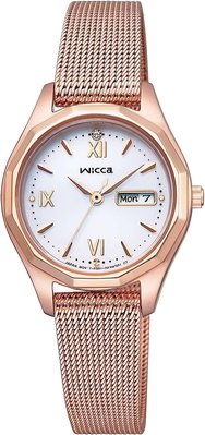 日本正版 CITIZEN 星辰 wicca KH3-568-13 女錶 手錶 光動能 附皮革錶帶 日本代購