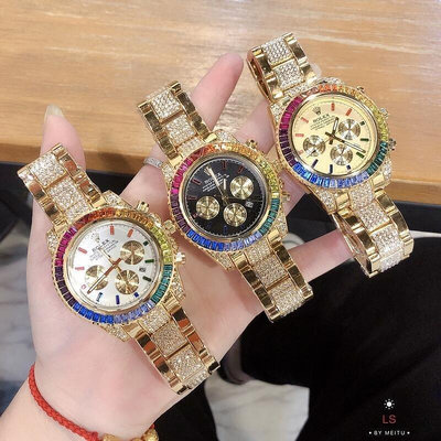 直購#勞力士ROLEX 新款男士機械錶 防水手錶 商務手錶 男士手錶 男錶 腕錶 計時手錶 滿鑽錶