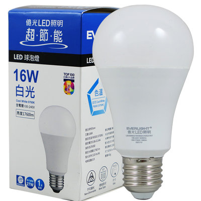 億光高光效LED燈泡 16W (白光/黃光)