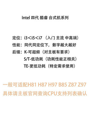 Intel 4代 酷睿 i5 4570 4590 4690 i7 4770 4790 臺式機 拆機CPU