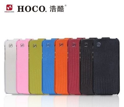 【愛瘋潮】HOCO 浩酷 Apple iPhone SE / 5S / 5 手工真皮保護皮套 - 蜥蜴紋系列