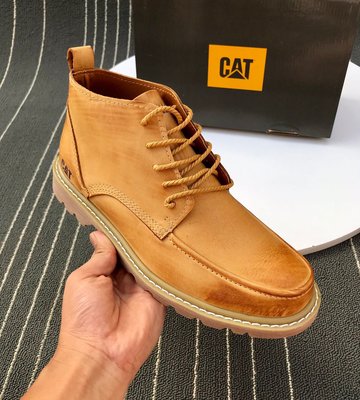 CAT卡特男鞋工裝鞋新款低幫秋冬皮鞋A-C79453 輕質休閒平底板鞋透氣靴 39-44