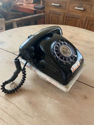 阿公的舊情人 早期 黑色 老電話 轉盤 含大理石座