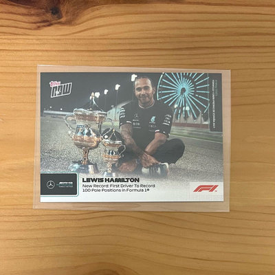 LEWIS HAMILTON 2021 TOPPS NOW F1 100 Pole Positions