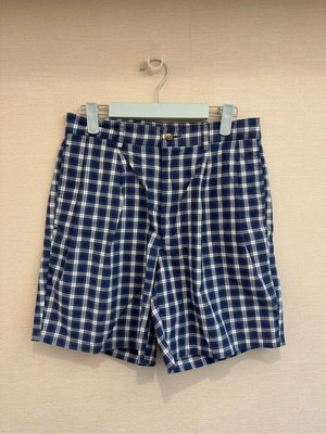 Nautica 藍白格子休閒短褲 size 30