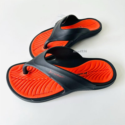 《現貨》RIDER CAPE IX KIDS 男童 拖鞋 巴西尺寸28，29，30，31（巴西純色 寬版 波浪紋 軟墊  夾腳拖鞋－黑/紅）