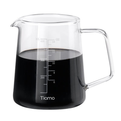 【HG2186】Tiamo 耐熱玻璃咖啡壺量杯 400ml