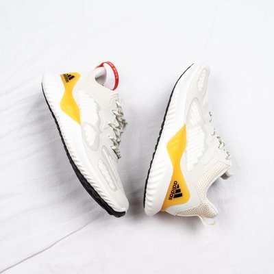 Adidas Alphabounce Beyond W 米白黃 透氣 慢跑鞋 男鞋 B43615