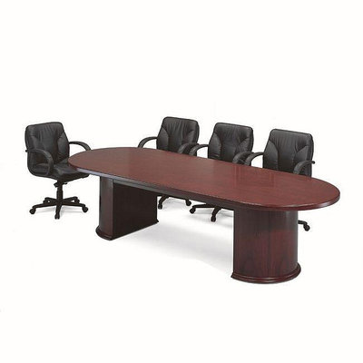【ED-904-1809】胡桃木色雙圓型會議桌