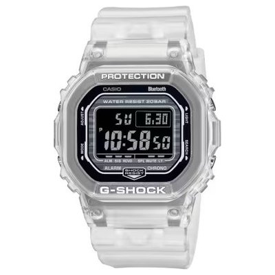 【威哥本舖】Casio台灣原廠公司貨 G-Shock DW-B5600G-7 半透明 運動藍芽連線電子錶