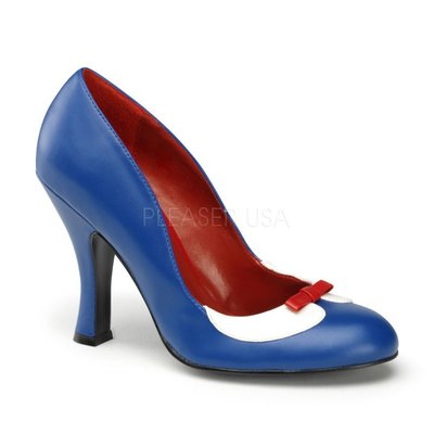 Shoes InStyle《四吋》美國品牌 PIN UP CONTURE 原廠正品蝴蝶結高跟鞋 有大尺碼 出清『藍紅白』
