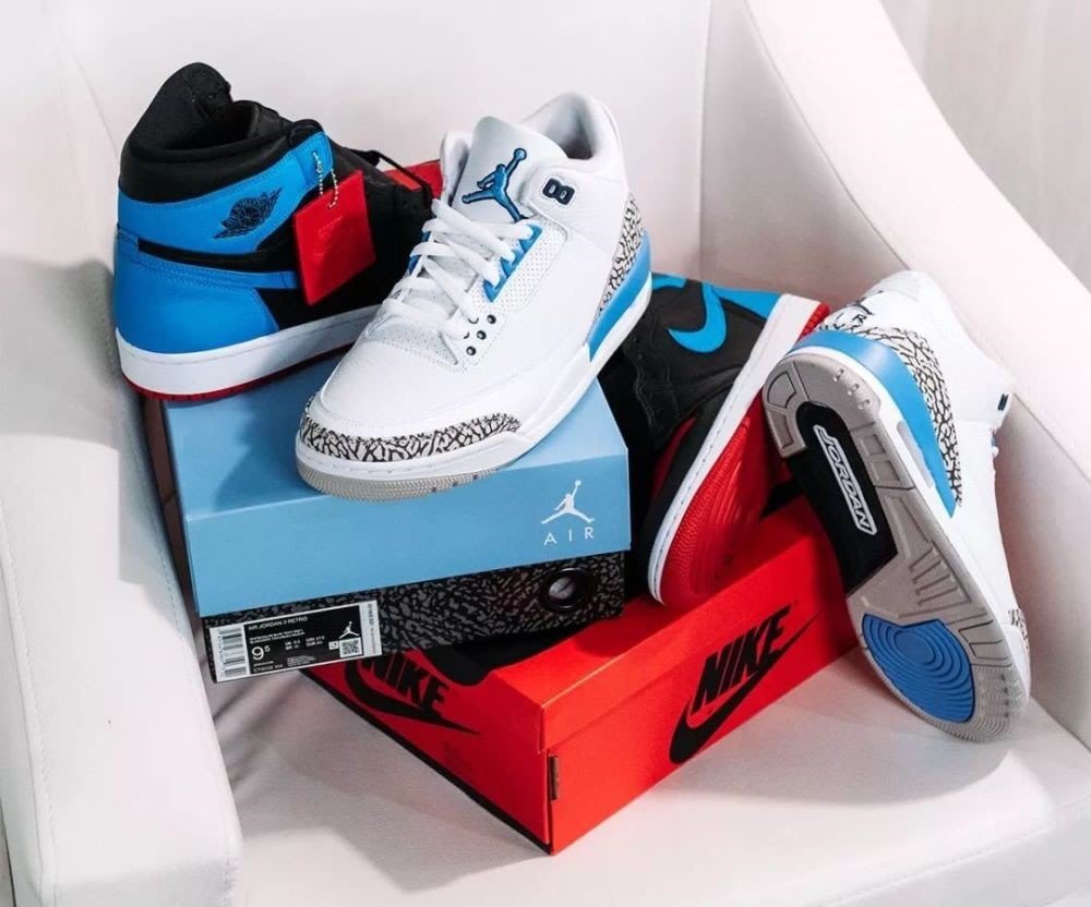 復刻飛行 NIKE AIR JORDAN 3 RETRO UNC 2020 北卡藍 爆裂紋 CT8532-104