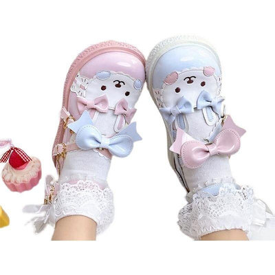 【小點點】女大童蘿莉塔鞋甜美可愛兔兔Lolita鞋LO鞋蘿莉塔鞋子百搭蘿莉JK小皮鞋