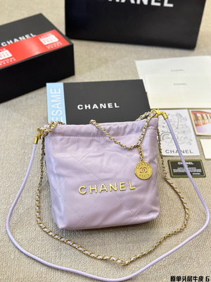 【二手】頂級頭層皮 Chanel 24s mini 22bag 本季24s大爆款最時髦好看