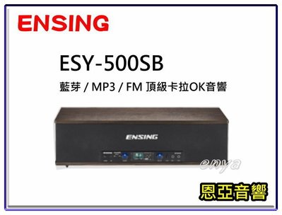 【恩亞音響】燕聲ESY-500SB 藍芽 MP3 FM頂級卡拉OK音響