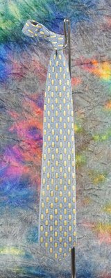 精品大師-GIOVANNI VALENTINO-水藍色日本製真絲領帶/市價2000-極新真品