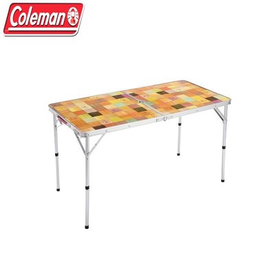 Coleman CM-26751自然風抗菌摺桌/120 70cm及40cm的2階段高度調整-大營家露營登山休閒