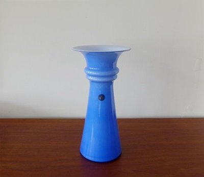 皇家哥本哈根水晶花瓶 Royal Copenhagen blue cased crystal vase