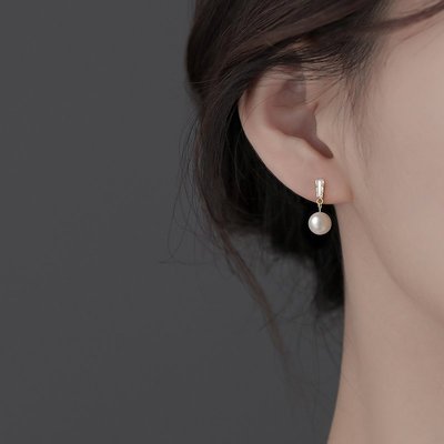 【熱賣下殺】925純銀珍珠耳釘輕奢小眾設計感女2022年新款耳