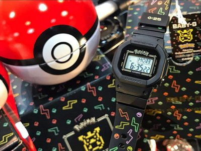 CASIO G-SHOCK Baby-G x Pokemon 寶可夢 聯名 Pikachu 皮卡丘 25週年 紀念 手錶 手表  BGD-560PKC-1 黑色