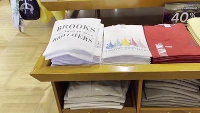 斷碼Brooks Brothers布克兄弟男士條紋網格全棉翻領短袖T恤polo衫
