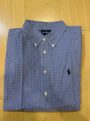 Ralph Lauren 藍色格紋長袖襯衫